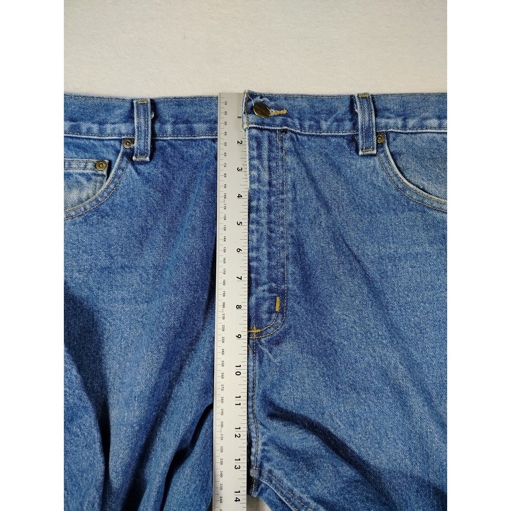 Carhartt Jeans Mens 40x32 Blue Traditional Fit Straight Denim Workwear‎ B180 DST - Picture 12 of 13